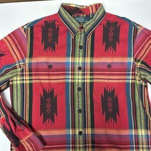 Polo Ralph Lauren Southwest Aztec cotton flannel men’s L